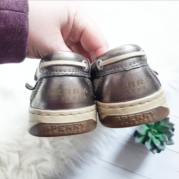Sperry Top Sider Silver Boat Shoes - Picture 6 of 7